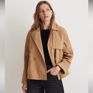 Madewell Double-Breasted Crop Trench Coat